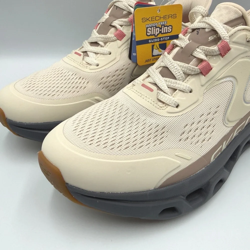 Skechers Glide-Step Altus Natural/Grey Slip-Ins Air-Cooled Memory Foam Women's 8 - Picture 3 of 16